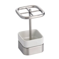 
InterDesign Gia Bath, Toothbrush Stand, White
